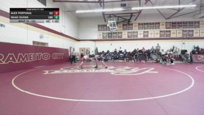 133 lbs Quarterfinal - Alex Portugal, Sacramento City College vs Izaac Olivas, Lemoore College