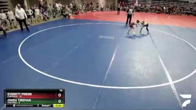 70 lbs Semis (4 Team) - Everett Priebe, Chatfield vs Owen Tireman, Hastings