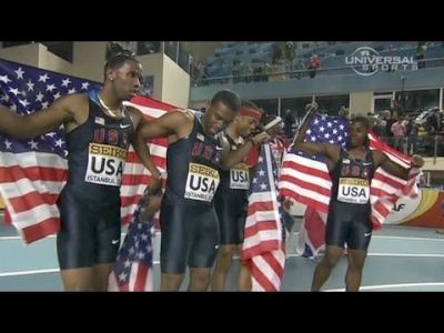 M 4x400 F01 (Team USA back to being Indoor champs, World Indoors 2012)