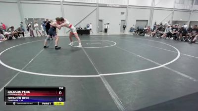 190 lbs Placement Matches (16 Team) - Jackson Peak, Louisiana Red vs Spencer Kon, Tennessee