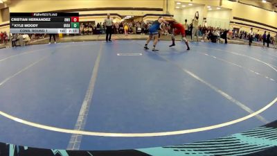 157 lbs Cons. Round 1 - Cristian Hernandez, Ohio Wesleyan University vs Kyle Moody, Grand Valley State University Club