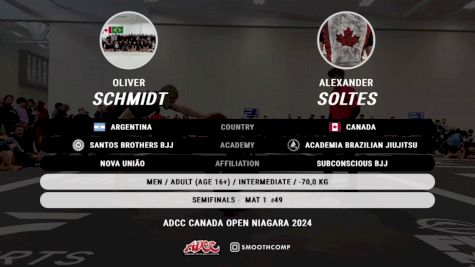 Oliver Schmidt vs ALEXANDER SOLTES 2024 ADCC Niagara Open