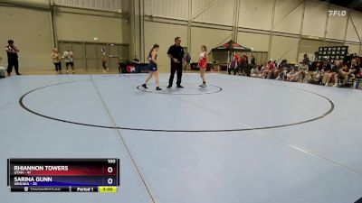 100 lbs Round 1 (8 Team) - Rhiannon Towers, Utah vs Sarina Gunn, Virginia