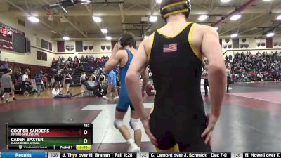 152 lbs Semifinal - Cooper Sanders, Vinton-Shellsburg vs Caden Baxter, Clear Creek-Amana