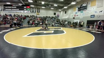 105 lbs Quarterfinal - Orianna Gonzalez, Cheyenne East vs Allyson Bauer, Sheridan