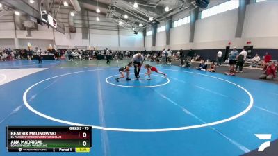 75 lbs Semifinal - Ana Madrigal, Borger Youth Wrestling vs Beatrix Malinowski, El Paso Enforcers Wrestling Club