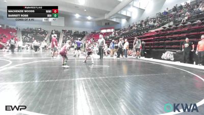 55 lbs Consi Of 8 #2 - Mackenzie Woods, Warhorse Wrestling Club vs Barrett Robb, IRONMEN Wrestling Club
