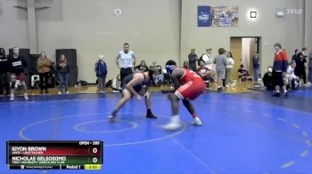 285 lbs Cons. Round 1 - Nicholas Gelsosomo, Troy University Wrestling Club vs Kiyon Brown, UNCP - Unattached