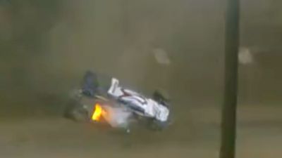 Colton Maroney Rides Fence In Fiery Crash At Arizona Speedway
