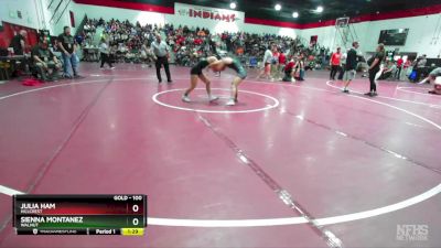 100 lbs Quarterfinal - Julia Ham, Hillcrest vs Sienna Montanez, Walnut