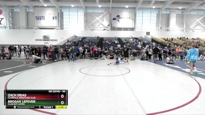 93 lbs Quarterfinal - Zach Didas, Clarence Wrestling Club vs Brogan LeFever, Club Not Listed