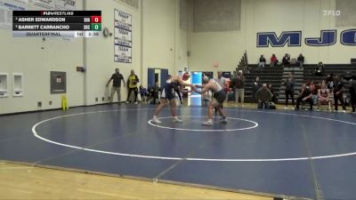 184 lbs Quarterfinal - Barrett Carrancho, Santa Rosa College vs Asher Edwardson, Shasta College