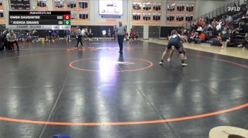 157 lbs Champ. Round 1 - Owen Daughetee, Dubuque Senior vs Joshua Emanis, Cedar Rapids Jefferson