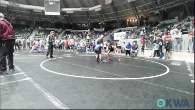 80 lbs 3rd Place - Zamaree Washington, Del City Little League Wrestling vs Ryder Cleavinger, F-5 Grappling