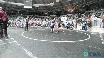 80 lbs 3rd Place - Zamaree Washington, Del City Little League Wrestling vs Ryder Cleavinger, F-5 Grappling