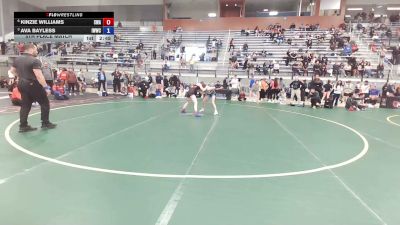 53 kg 5th Place Match - Kinzie Williams, Sanderson Wrestling Academy vs Ava Bayless, Iowa Womens Wrestling Club