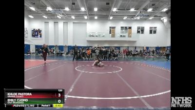 120 lbs Cons. Round 3 - Khloe Pastora, Orange County vs Emily Cuomo, East Brunswick