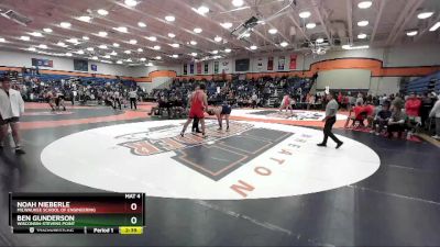 285 lbs Cons. Round 2 - Ben Gunderson, Wisconsin-Stevens Point vs Noah Nieberle, Milwaukee School Of Engineering