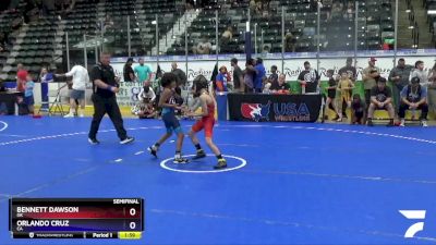 63 lbs Semifinal - Bennett Dawson, OK vs Orlando Cruz, CA