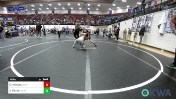 90 lbs Semifinal - Oliver Massey, Jenks Trojan Wrestling Club vs Jett Parker, Deer Creek Wrestling Club