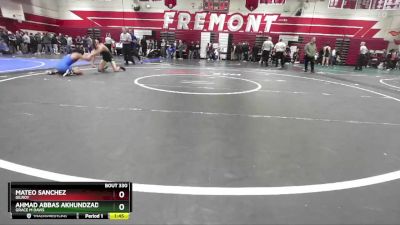 120 lbs Quarterfinal - Mateo Sanchez, Gilroy vs Ahmad Abbas Akhundzada, Grace M Davis