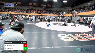 55 lbs Semifinal - Kade Williams, Little Axe Takedown Club vs Mateo Sierra, OKC Saints Wrestling