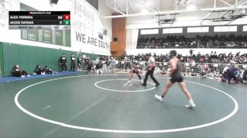 126 lbs Cons. Round 2 - Jacob Ratana, South Torrance vs Alex Pereira, Burbank