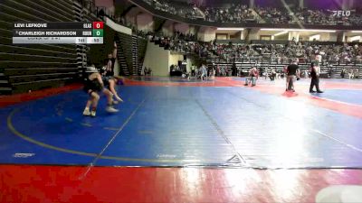 80 lbs Consi Of 8 #1 - Levi Lefkove, Glasgow Wrestling Academy vs Charleigh Richardson, Roundtree Wrestling Academy