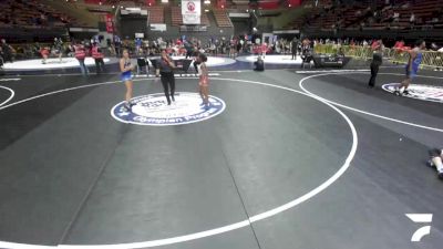 100 lbs 1st Place Match - Azyah Rice, Inland Elite Wrestling Club vs Alana Garcia