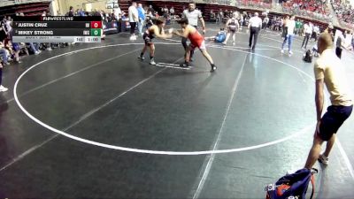 140 lbs Cons. Round 3 - Mikey Strong, Impact Wrestling Club vs Justin Cruz, Ironman Wrestling