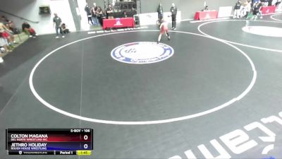 106 lbs Quarterfinal - Colton Magana, Del Norte Wrestling Inc. vs Jethro Holiday, Rough House Wrestling