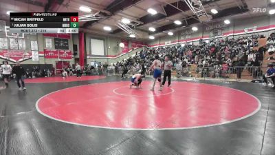 215 lbs Champ. Round 2 - Julian Solis, San Marino vs Micah Britfeld, North Torrance