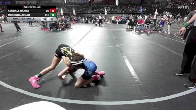65 lbs Quarterfinal - Kendall Raines, Vineland vs McKenna Arnau, West Milford