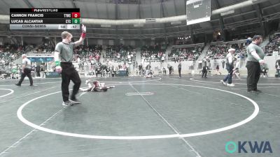 49 lbs Consolation - Cannon Francis, Team Tulsa Wrestling Club vs Lucas Alcantar, Comanche Takedown Club