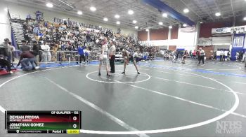 132 lbs Champ. Round 1 - Jonathan Gomez, Sultana vs Demian Pryima, Newport Harbor