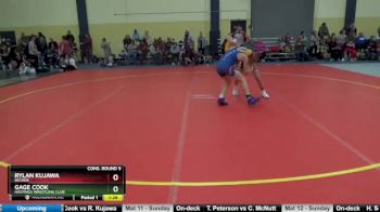 110 lbs Cons. Round 5 - Gage Cook, Hastings Wrestling Club vs Rylan Kujawa, Becker