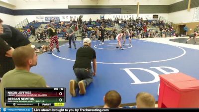 92 lbs Cons. Round 2 - Deegan Newton, Deer Park Ironman Wrestling Club vs Nixon Jeffries, Liberty Warriors Wrestling Academy