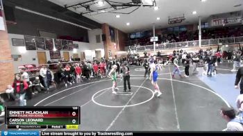 120 lbs Champ. Round 2 - Emmett McLachlan, Coeur D`Alene High School vs Carson Leonard, Lakeland High School