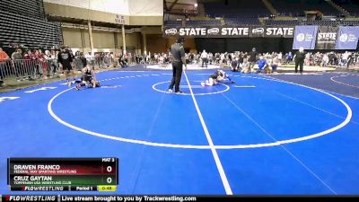 70 lbs 1st Place Match - Cruz Gaytan, Toppenish USA Wrestling Club vs Draven Franco, Federal Way Spartans Wrestling