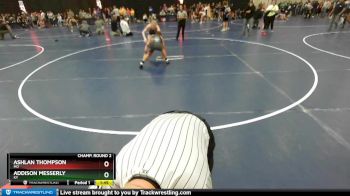 132 lbs Champ. Round 2 - Ashlan Thompson, MO vs Addison Messerly, KY