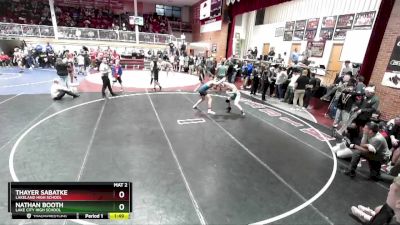 160 lbs Champ. Round 2 - Nathan Booth, Lake City High School vs Thayer Sabatke, Lakeland High School