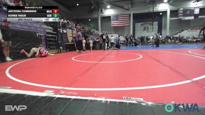 115 lbs 3rd Place - Aryzona Cummings, Mojo Grappling Academy vs Koree Vigue, Honey Badgers Wrestling Club