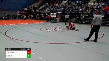 2 lbs Quarterfinal - Hunter Rinker, Mountain View (Quicksburg) vs Charlie Davis, Radford