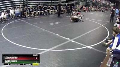 102 lbs Semis & 1st Wrestleback (8 Team) - Ryker Allen, Idaho vs Logan Rager, Wyoming Renegades