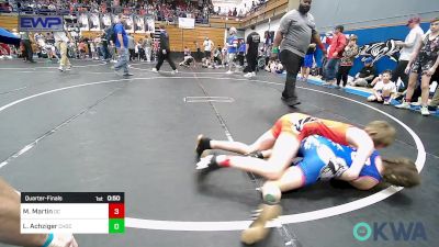 84-88 lbs Quarterfinal - Mason Martin, Del City Little League vs Layla Achziger, Choctaw Ironman