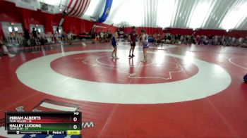 140 lbs Round 1 (6 Team) - Halley Lucking, Team Blue vs Miriam Alberts, Team Yellow