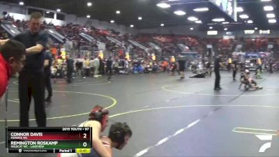 97 lbs Cons. Round 2 - Connor Davis, Monroe WC vs Remington Roskamp, Wildcat WC - Lakeview