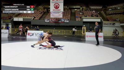 Schoolboys - 110 lbs 1st Place Match - Gavin Whatley, Sunkist Kids Monster Garage vs Joseph Sarafin, Red Star Wrestling Academy