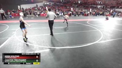 75 lbs Semifinal - Cashton Treuthardt, Milton Monsters Wrestling Club vs Aiden Kolstad, Luxemburg-Casco