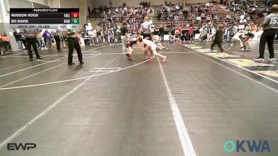 76 lbs Consolation - Hudson Hood, Collinsville Cardinal Youth Wrestling vs Bo Davis, Honey Badgers Wrestling Club